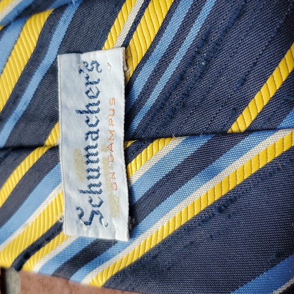 Vintage 1970s polyester WIDE 4" Kings Lynn college tie striped - Picture 5 of 5